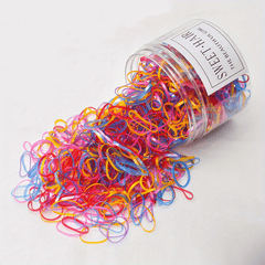 1000pcs Cartoon Hair Ties Set Decorative Hair Accessories Holiday Gift