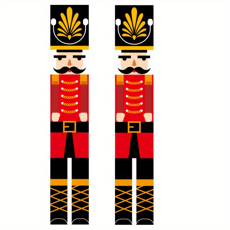 Nutcracker Christmas Decorations Outdoor Life Size Soldier Model Banners