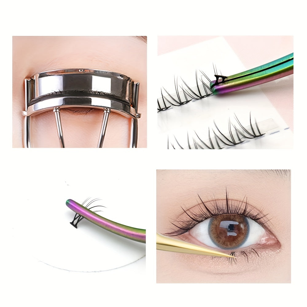 3D Fishtail Bottom Lower Lashes Natural Nude Makeup