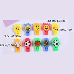 5pcs Portable Whistle With Cartoon & Ball Pattern for Sports