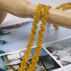 5yds Gold Silver Braid Lace Trim Metallic Ribbon DIY Crafts Sewing