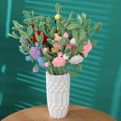 1pc Wool Crochet Flowers for Home Decor