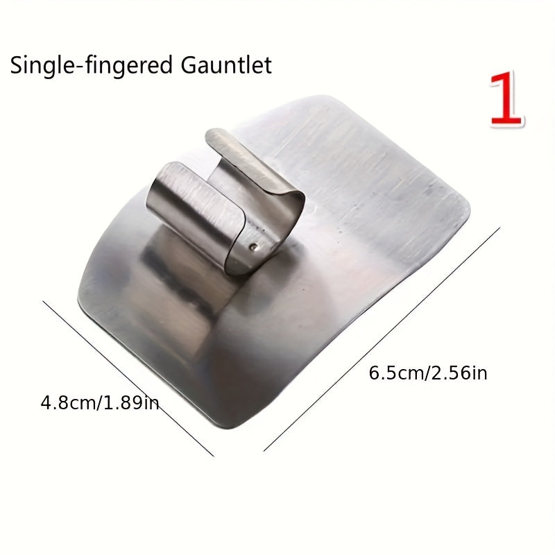 2pcs Stainless Steel Finger Guards for Slicing - Reusable Kitchen Metal Cutting