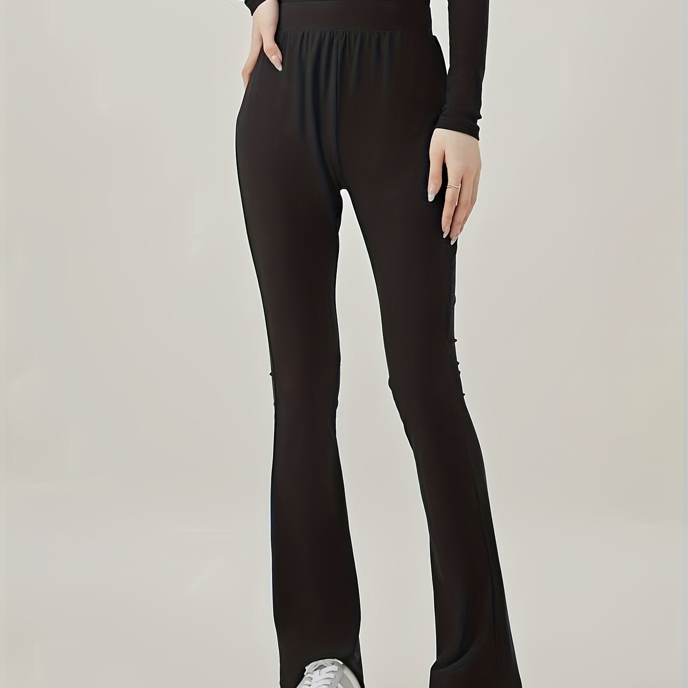 High Rise Stretch Fitness Flared Leg Pants