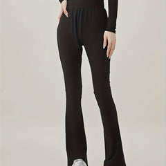 High Rise Stretch Fitness Flared Leg Pants