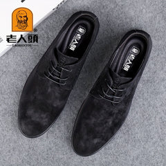 LAORENTOU Unisex Round Toe Lace Up Dress Shoes for Wedding Business Party