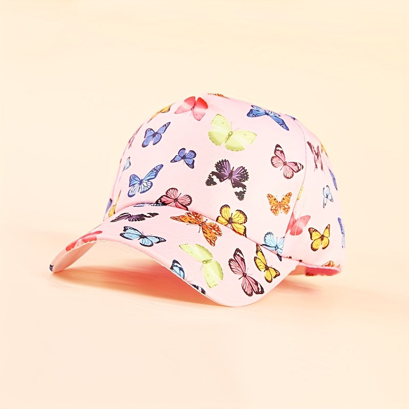 Girls Animal Embroidered Baseball Cap Adjustable Sun Hat