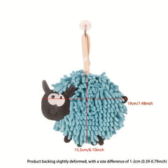 Cartoon Lamb Hanging Towel for Kids Bathroom