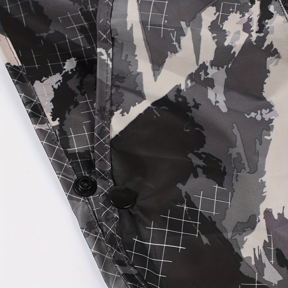Camouflage Casual Bucket Hat With Mask Neck Flap Wide Brim UV Protection Sun Hat