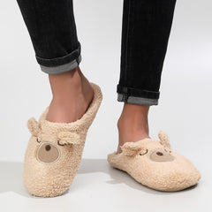 Men's Cartoon Animal Slippers for Indoor Bedroom - Autumn & Winter