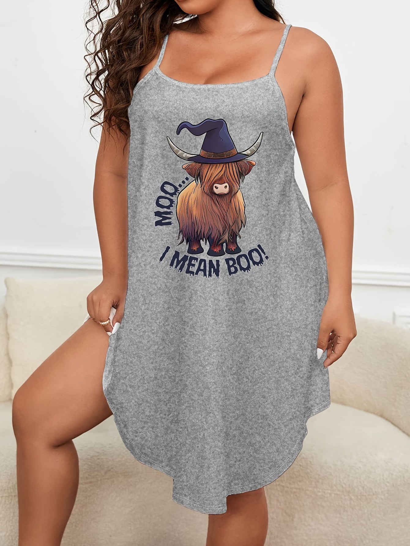 Halloween Sexy Lounge Dress with Witch Hat