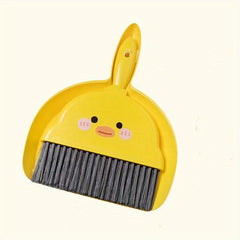 1pc Little Yellow Duck Dustpan Sweep Set Easy Cleaning