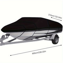 600D Boat Cover Marine Waterproof Boat Cover for V Hull Trimaran Small Boat
