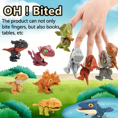 20pcs 7.62cm Dinosaur Finger Puppet Models Flexible Joints Mini Toys