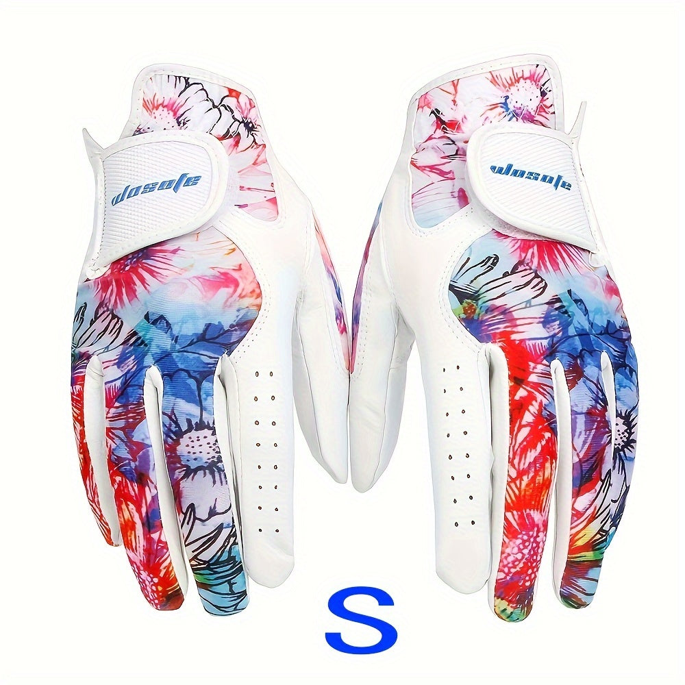 1 Pair Block Golf Gloves Non slip Breathable Grips Sports Golf Gloves