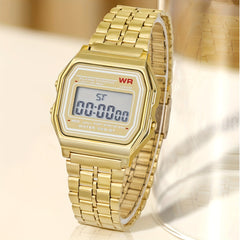 Adjustable Business Electronic Watch with Steel Strap