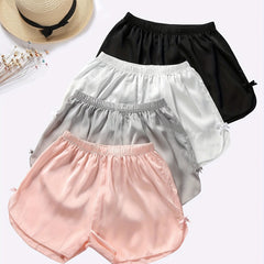 Girls Bow Decor Safety Shorts Leggings Under Skirt Dress Kids Summer Clothes