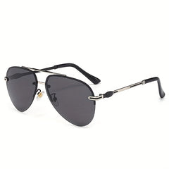 Vintage Polarized Half Frame Sunglasses UV Protection