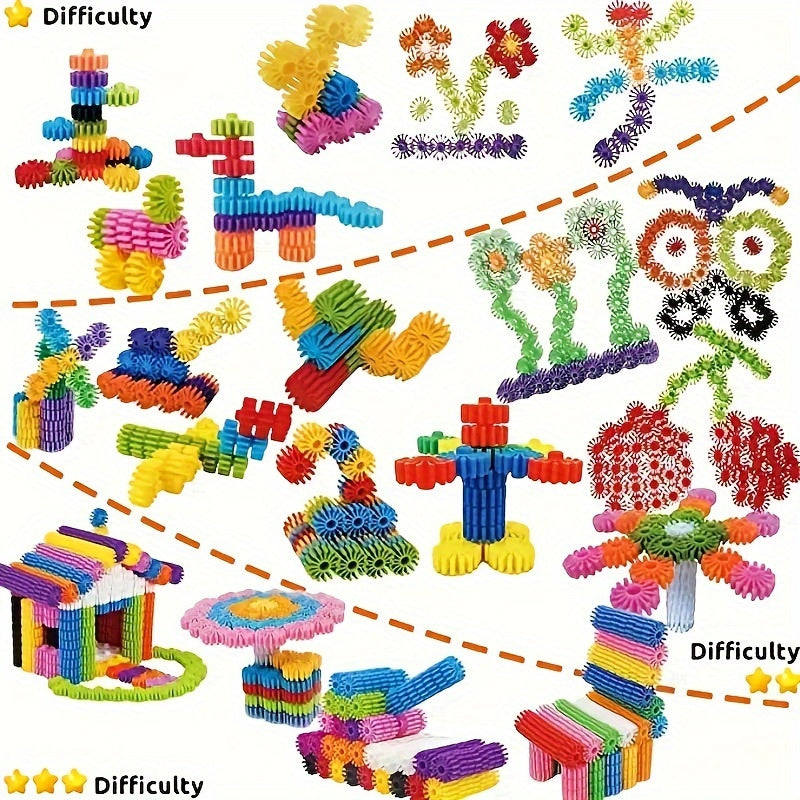 Colorful Interlocking Building Blocks Fun Construction Toy for Kids