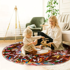 Soft and Warm Flannel Round Blanket Donut Throw Blanket