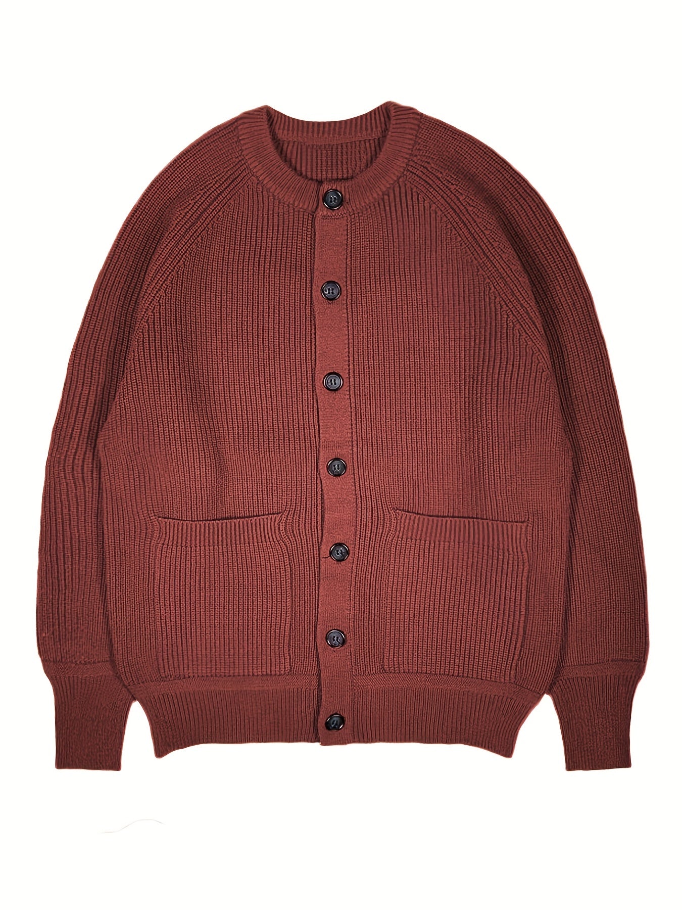 Men's Vintage V Neck Button Up Cardigan with Pocket