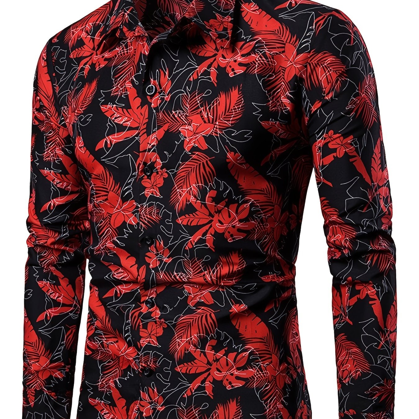 Men's Casual Slim Fit All Over Print Shirt