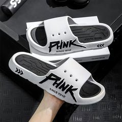 Men's PUNK Pattern Slides Soft Sole Slippers