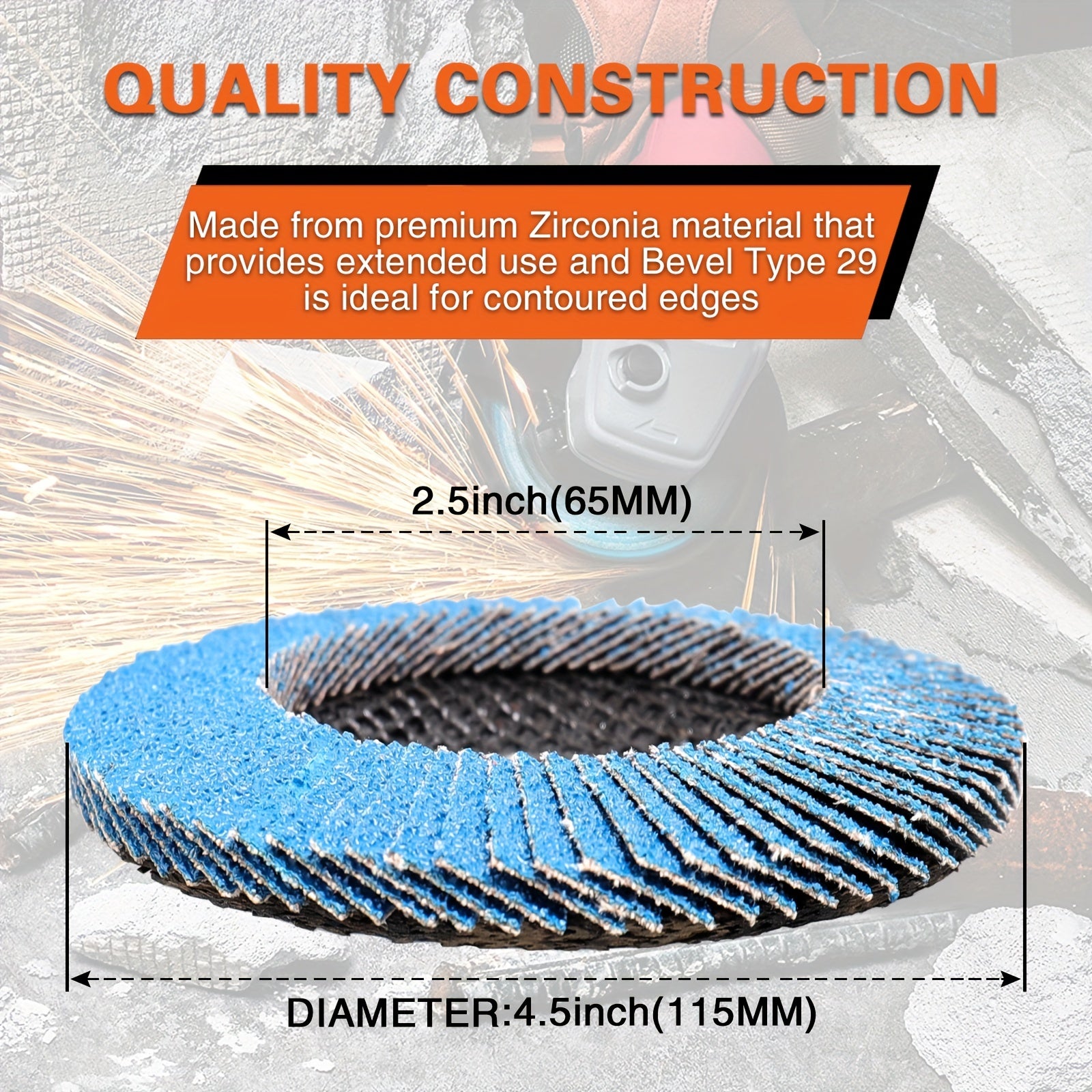 7 8 High Density Jumbo Zirconia Flap Disc 80 Grits