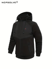 Men's Sports Suit Thick Active Zip Up Hooded Jacket & Comfy Pants