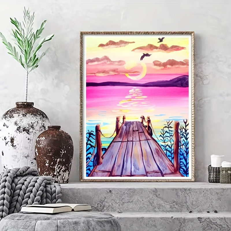 Adult Diamond Painting Kit DIY 5D Round Cartoon Diamond Art 30x40cm Landscape