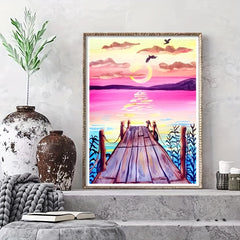 Adult Diamond Painting Kit DIY 5D Round Cartoon Diamond Art 30x40cm Landscape