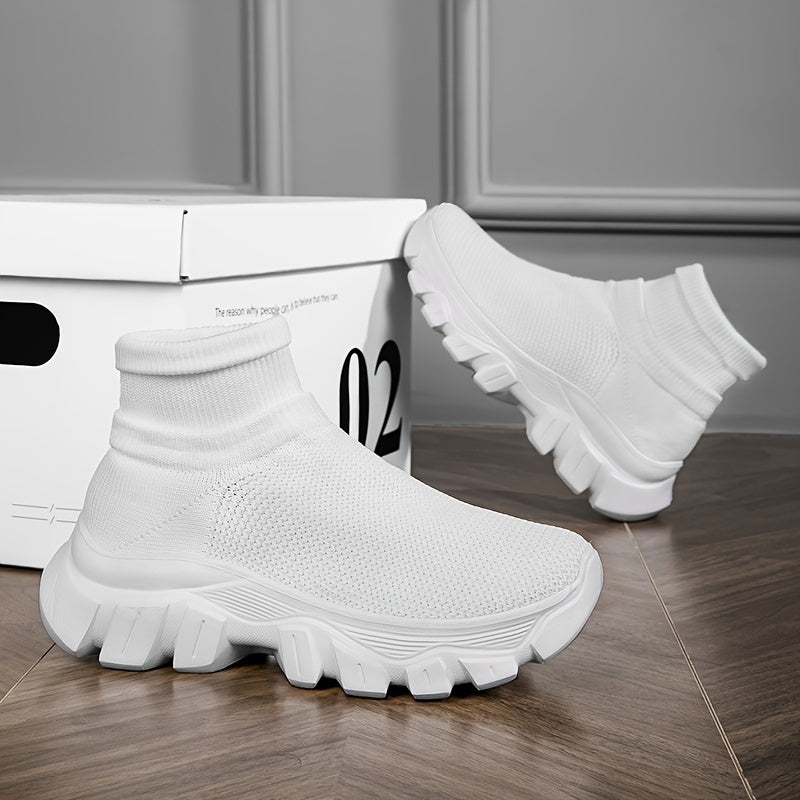 Women's Non-Slip High Top Sock Sneakers Thick Bottom Sports Shoes