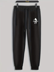 Eagle Number Print Men's Drawstring Sweatpants for Spring Autumn