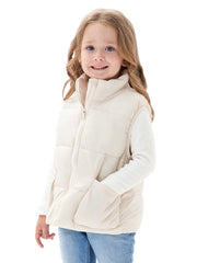 Kids Warm Zip Vest Sleeveless Jacket for Winter