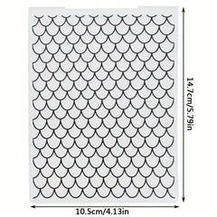 Mermaid Scale Embossing Template Stencil for Card Scrapbook Album