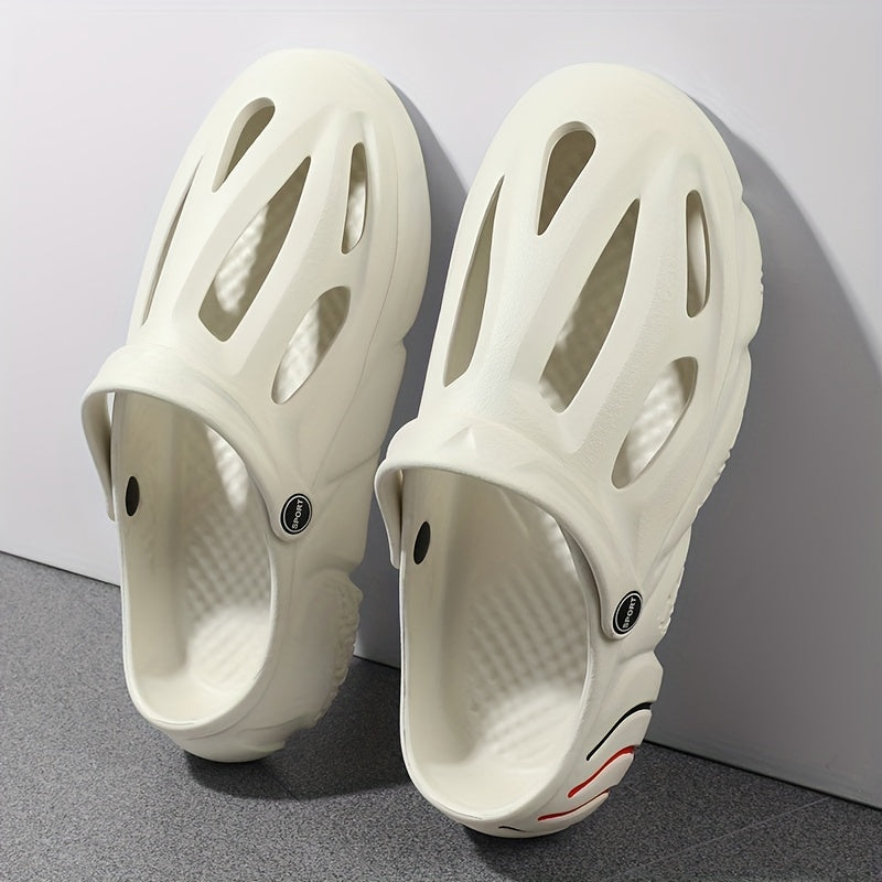 Curve Print Garden Clogs Lightweight Hollow Out Sandals