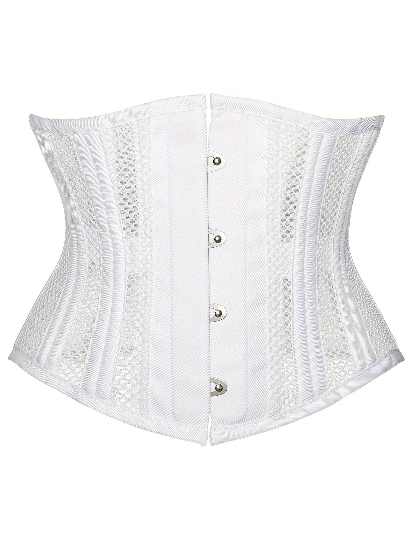 24 Steel Boned Underbust Lace Up Mesh Waist Corset