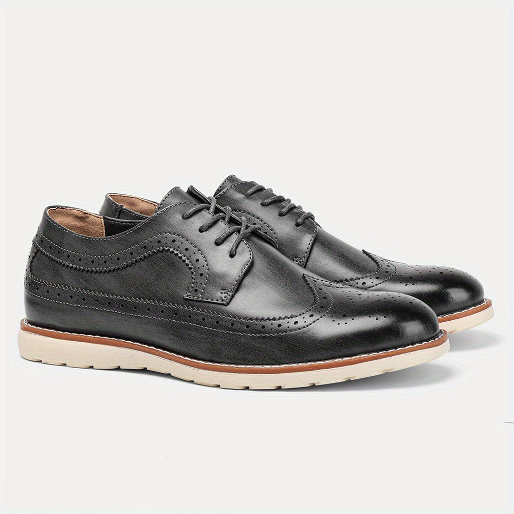 Men's Brogue Low Top Dress Shoes Non Slip Formal Shoes