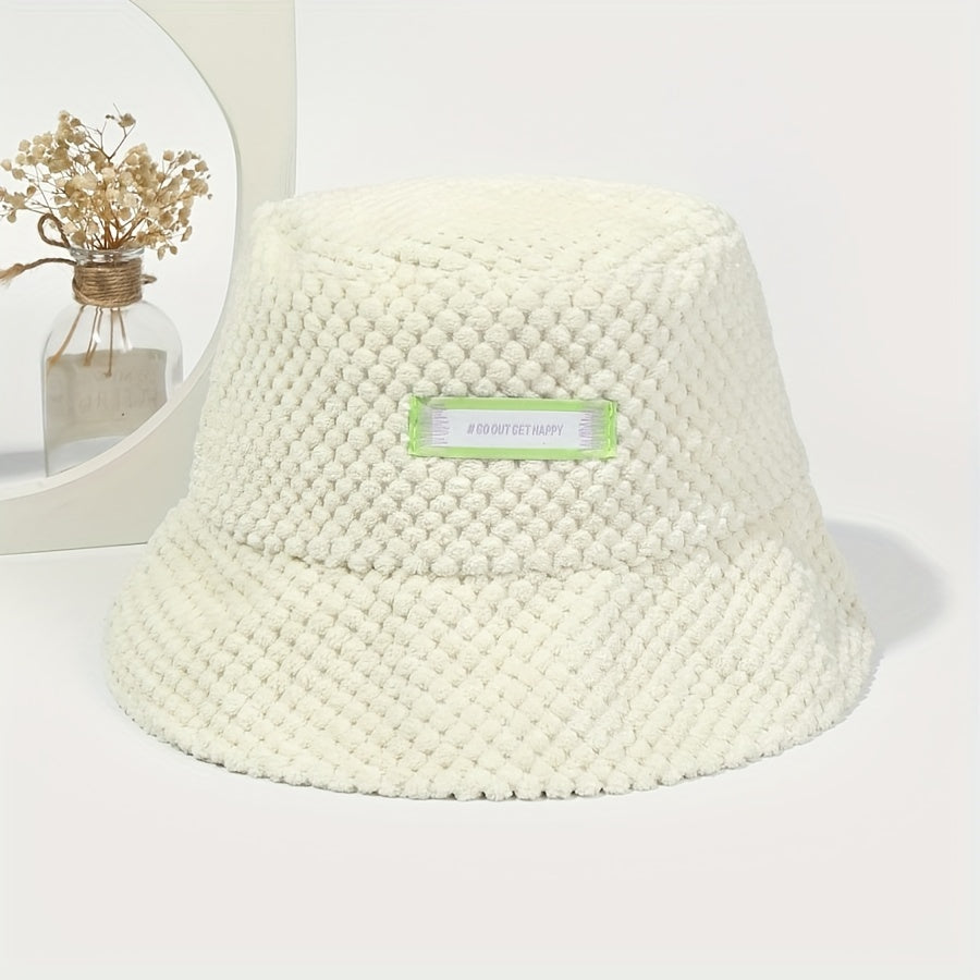 Plush Bucket Hat Sun Protection Outdoor Sports Casual