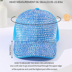 Rhinestone Baseball Cap Y2K Dad Hats Sparkly Sun Hat