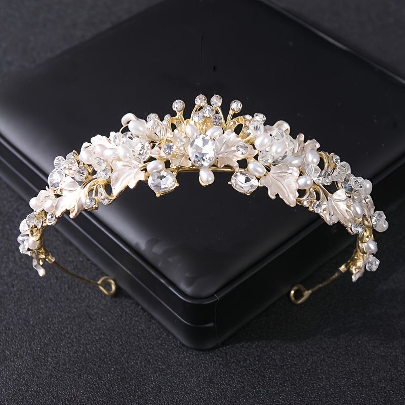 Bridal Tiara Wedding Tiara Silver Crystal & Pearl Hair Accessories