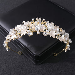 Bridal Tiara Wedding Tiara Silver Crystal & Pearl Hair Accessories