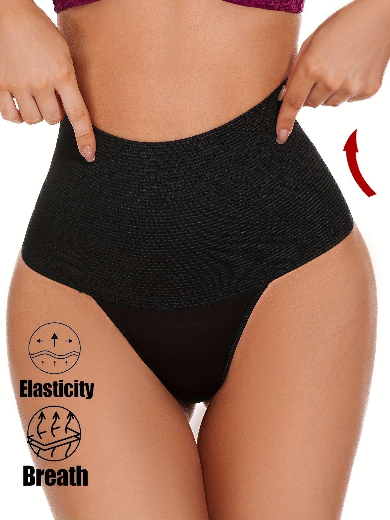 High Waist Shaping Thongs Tummy Control Compression Panties