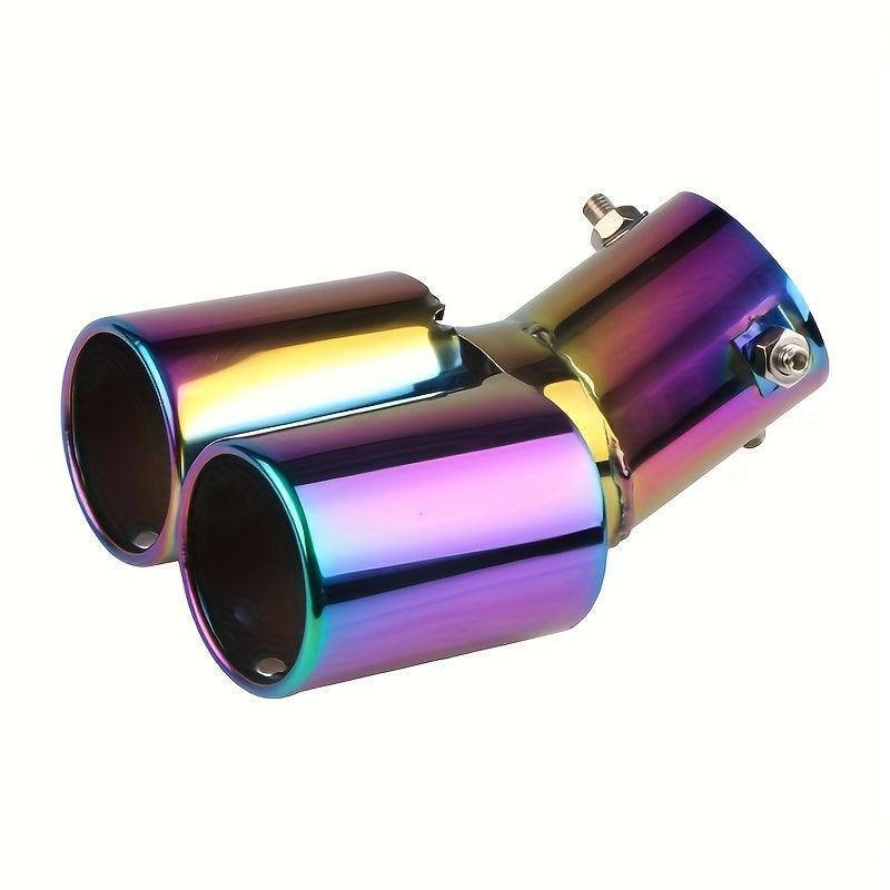 Universal Dual Outlet Exhaust Nozzle Stainless Steel Muffler