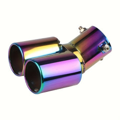 Universal Dual Outlet Exhaust Nozzle Stainless Steel Muffler