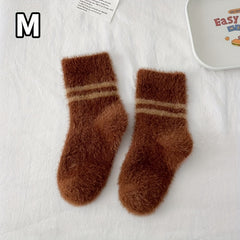 Boy's Striped Crew Socks Breathable Nylon Blend Plush Casual Style Unisex Socks