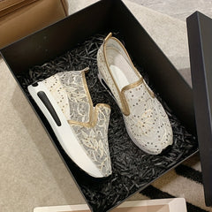 Women's Mesh Slip-On Walking Shoes Comfortable Low Top Sneakers