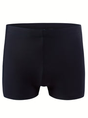 Men's Quick Dry Swim Trunks Solid Mid Stretch Comfortable Breathable Pants Swimw