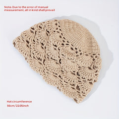 Classic Crochet Khaki Beanie Casual Elastic Knit Hat
