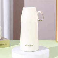 Mini Vacuum Flask Insulated Water Bottle Stainless Steel Cup Lid